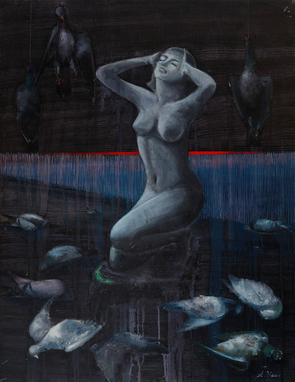 Nude Woman with Pigeons 1970 1975