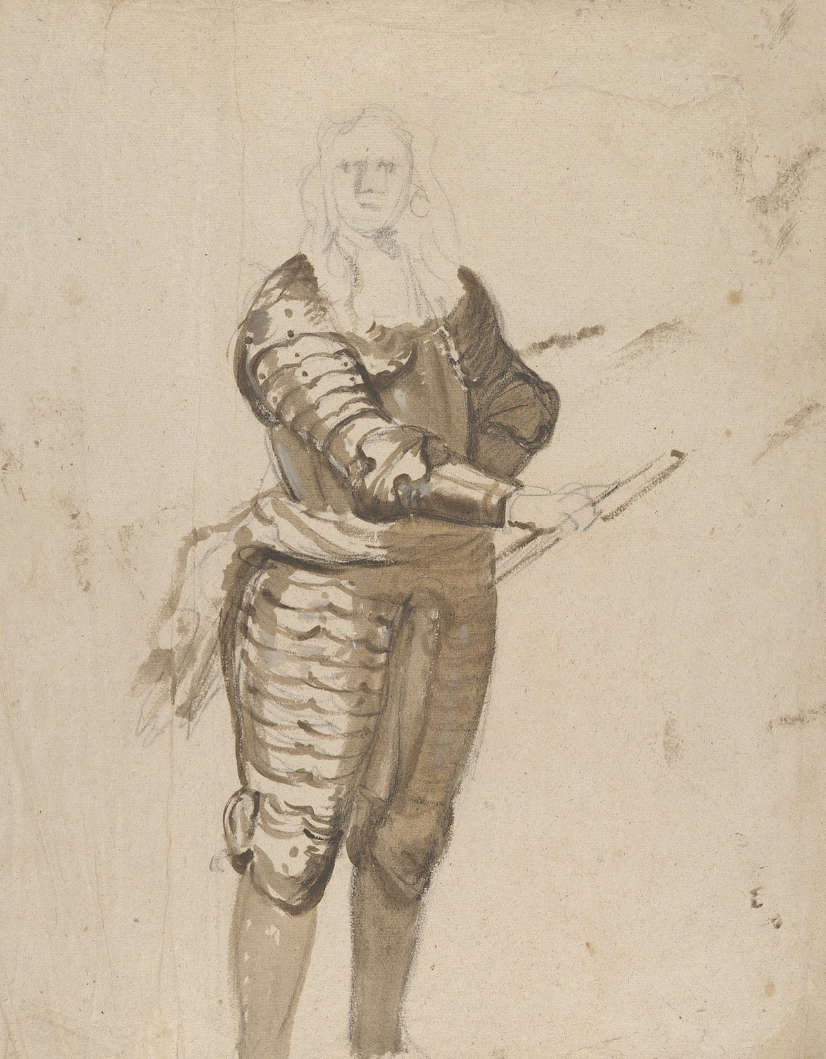 Study of a Standing Commander Holding a Staff early 17thmid 17th century