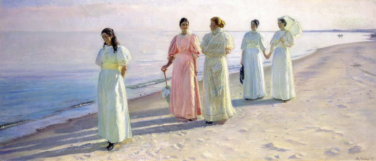 A stroll on the beach 1896
