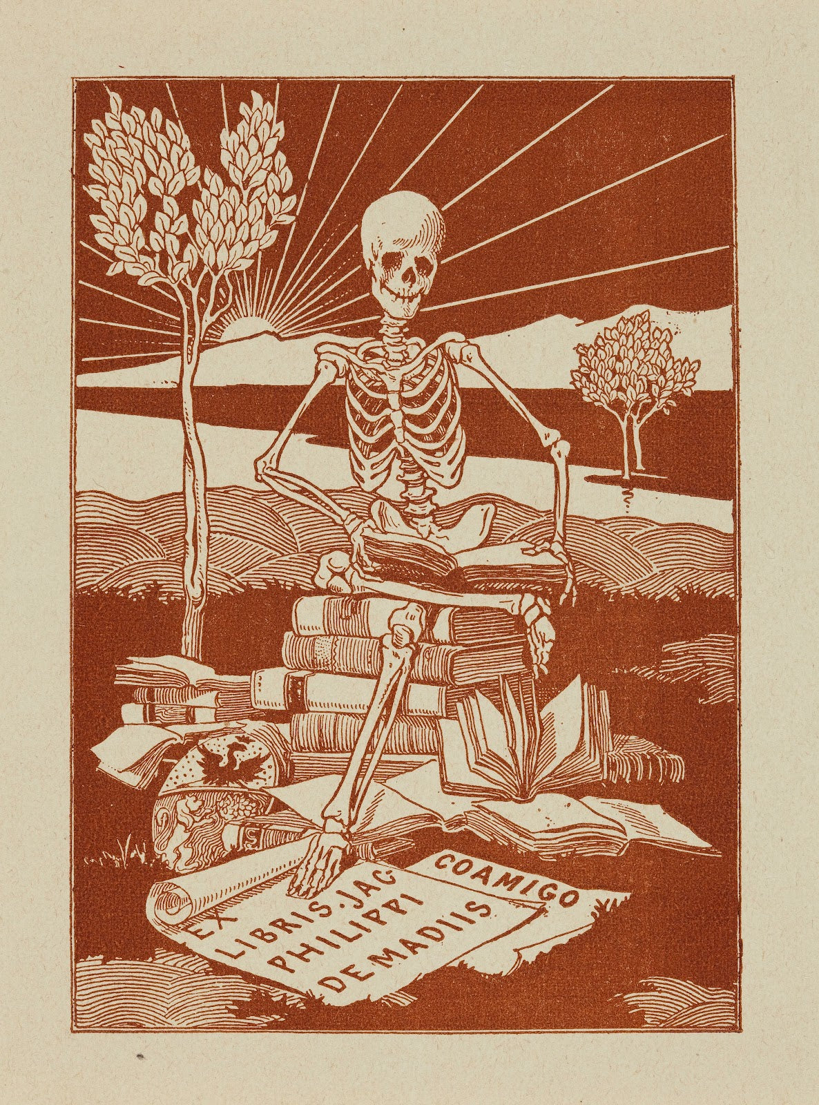 Bookplate of Jac  Philippi De Madiis 1899