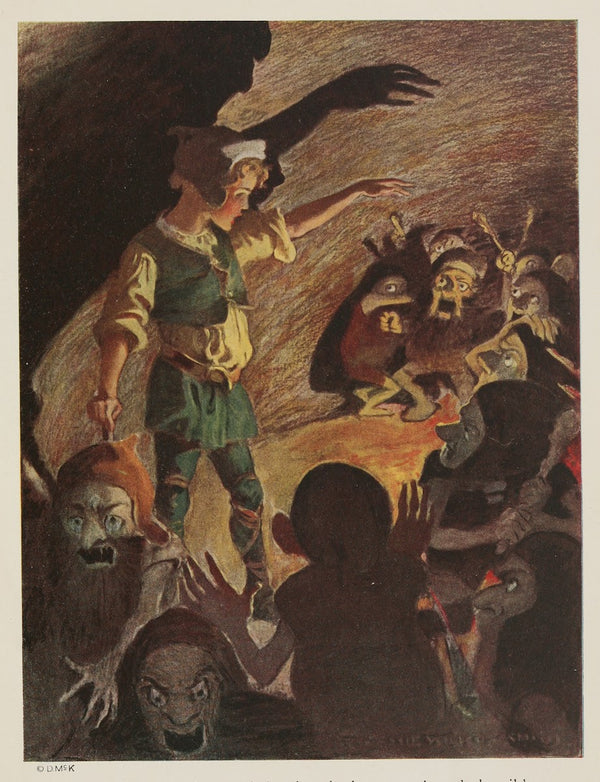 The goblins fell back a little when he began and made horrible grimaces all thro
