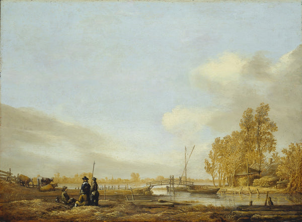 River Landscape with Footbridge ca 1641