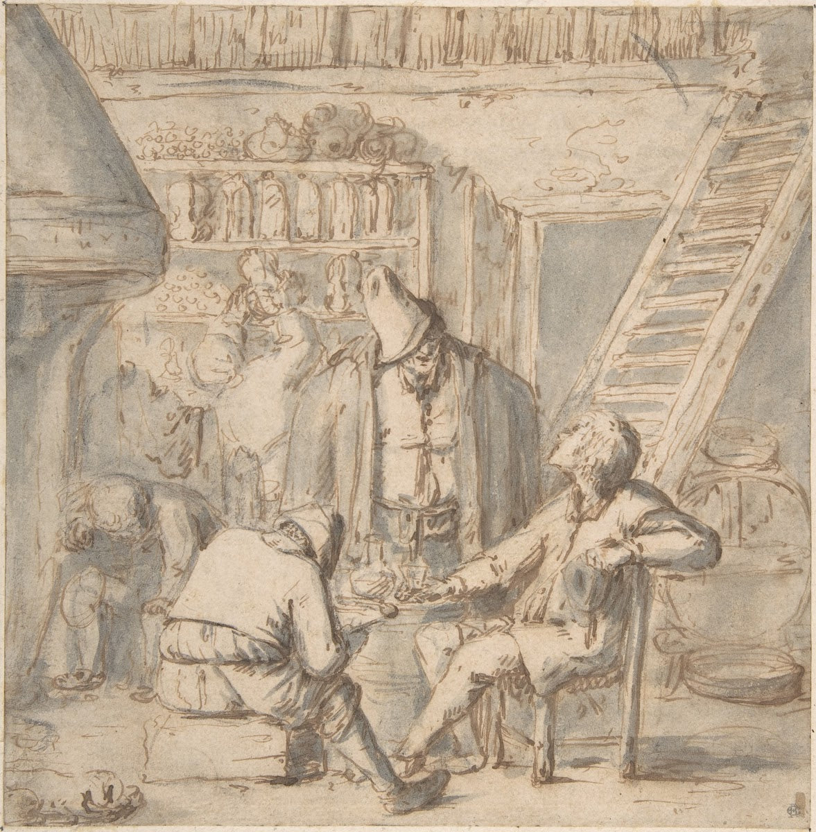 Drinkers in a Tavern 17th century
