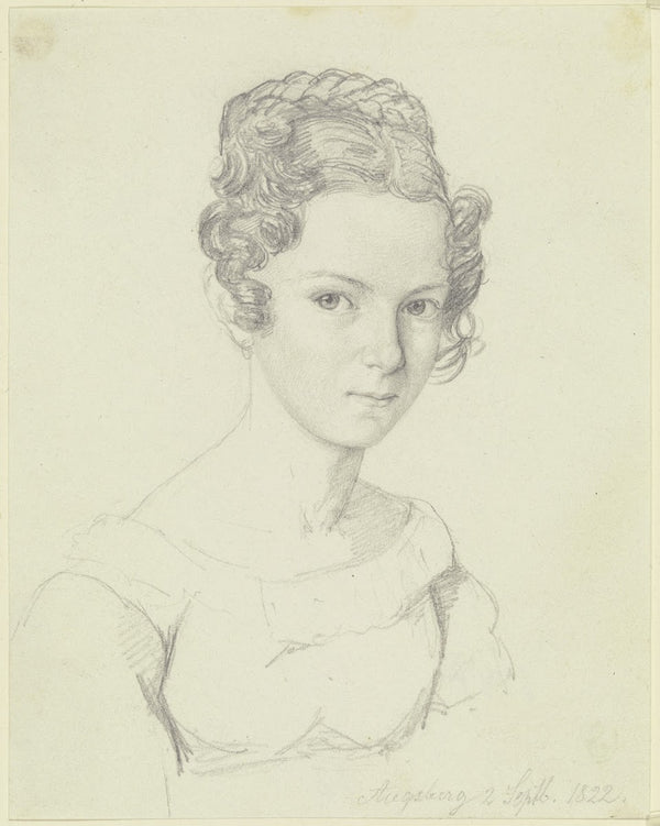 Bildnis der Schwester des Augsburger Tiermalers Moritz Rugendas 1822
