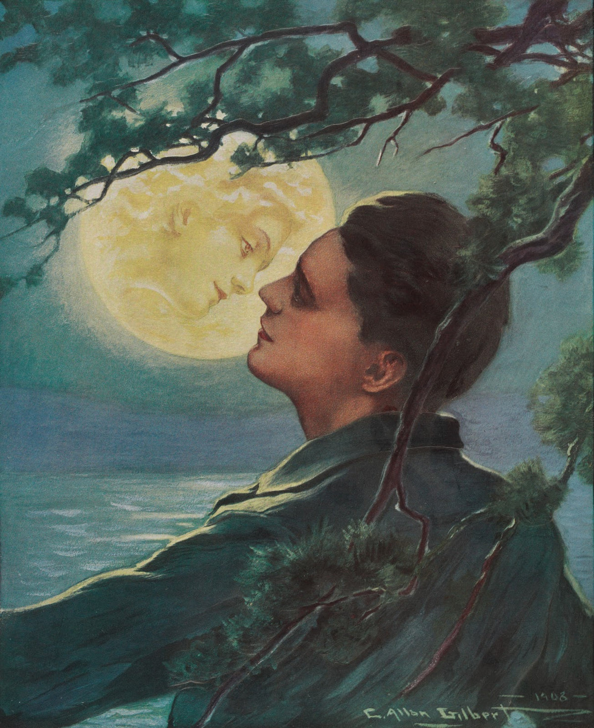 The girl in the moon 1908