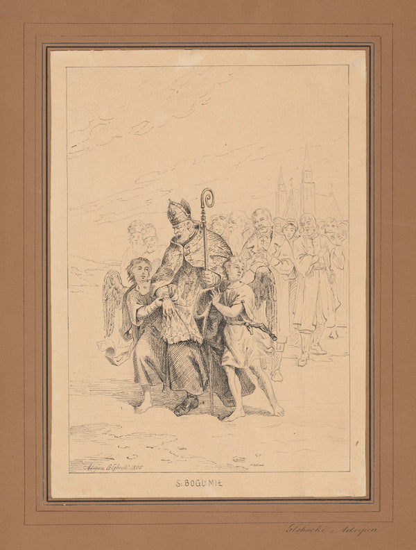Saint Bogumilus Blessed Bogumilus Led by Angels 1860