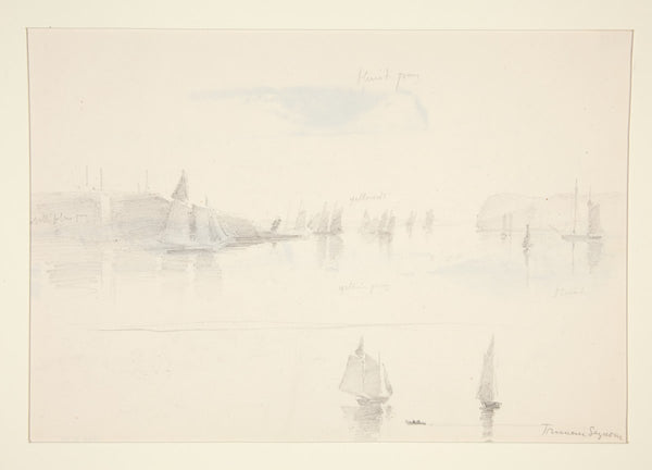 Sailboats in a Bay 19thcentury