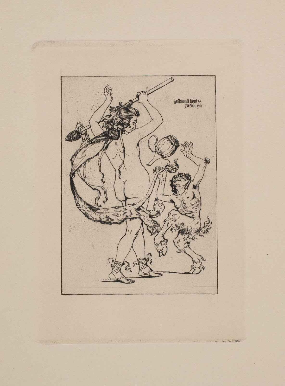 Satyr og Baccantinde 1901