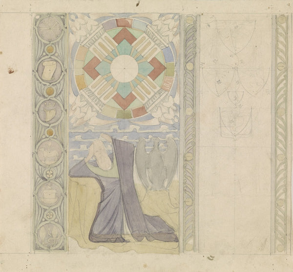 Ontwerp voor de Tweede Bossche Wand visoen van Johannes op Patmos c 1869   c 192