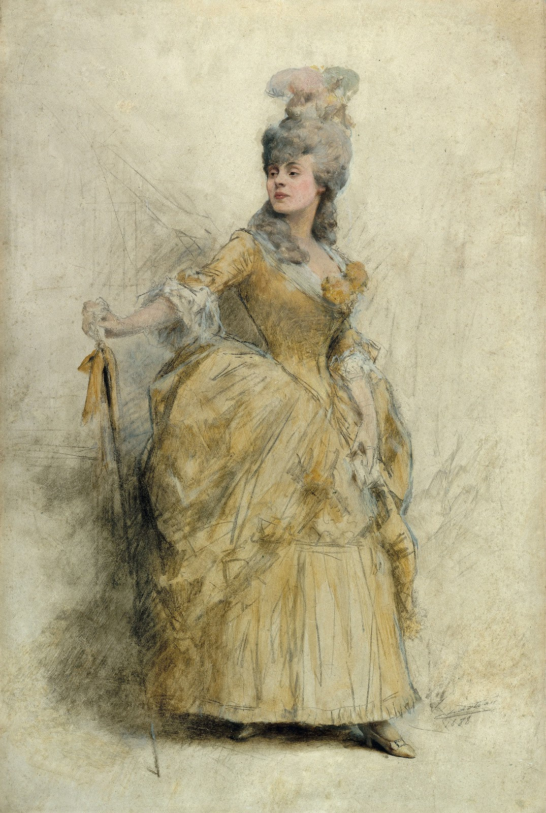 Portrait de Réjane 1856 1920 en costume de scène 1888