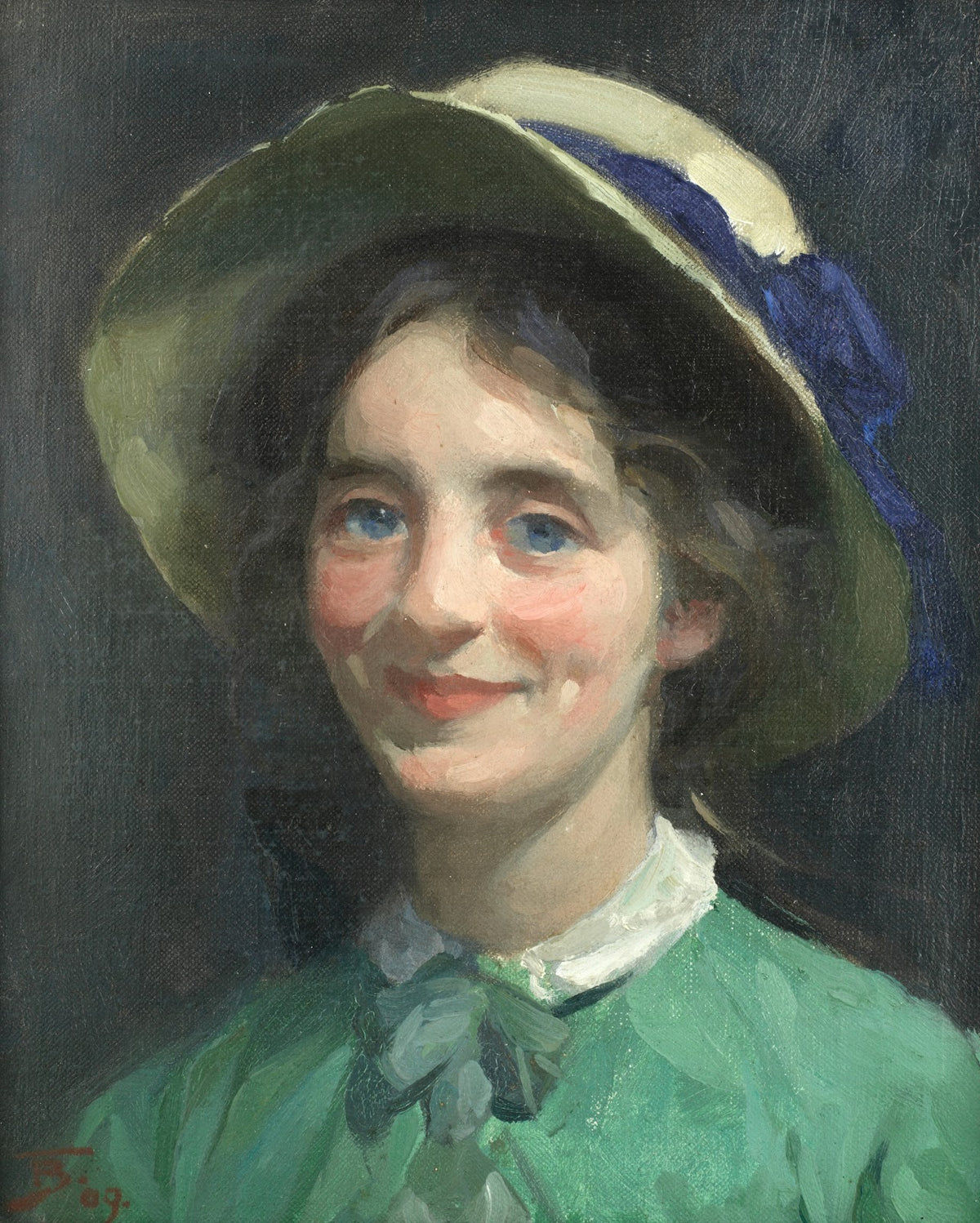 Portrait of a girl in a hat 1909