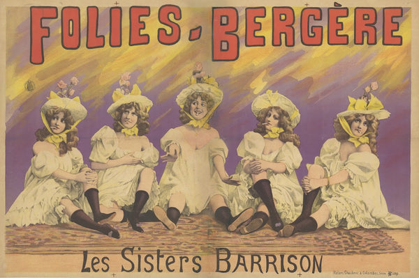 Folies Bergère Les Sisters Barrison 1890
