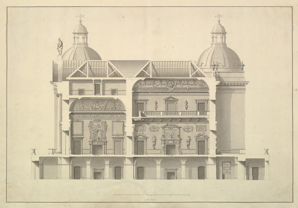 Transverse Section Houghton Hall Norfolk 1735