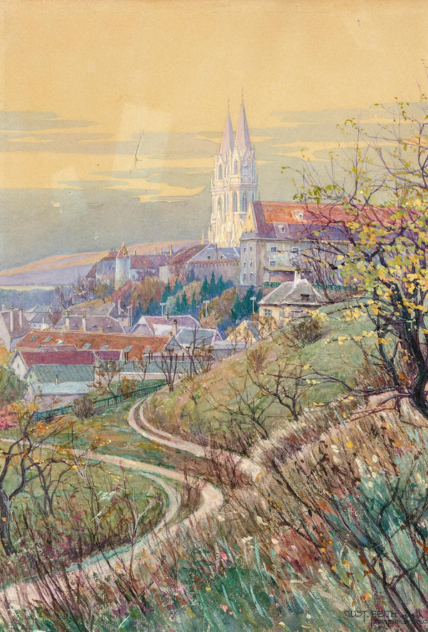 A view of the abbey church of Klosterneuburg 1918