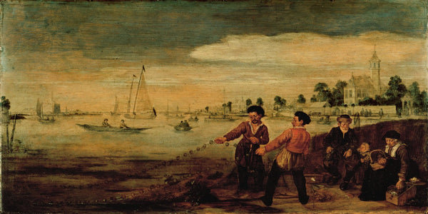 Fishermen on the Bank of the Amstel near the Pauwentuin Amsterdam c 1625   c 163