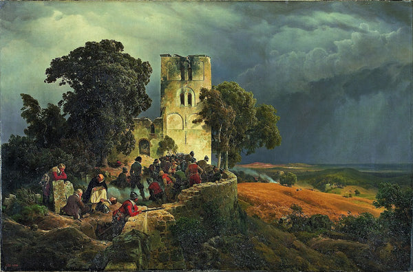 The Siege Defense of a Church Courtyard During the Thirty Years War 1848