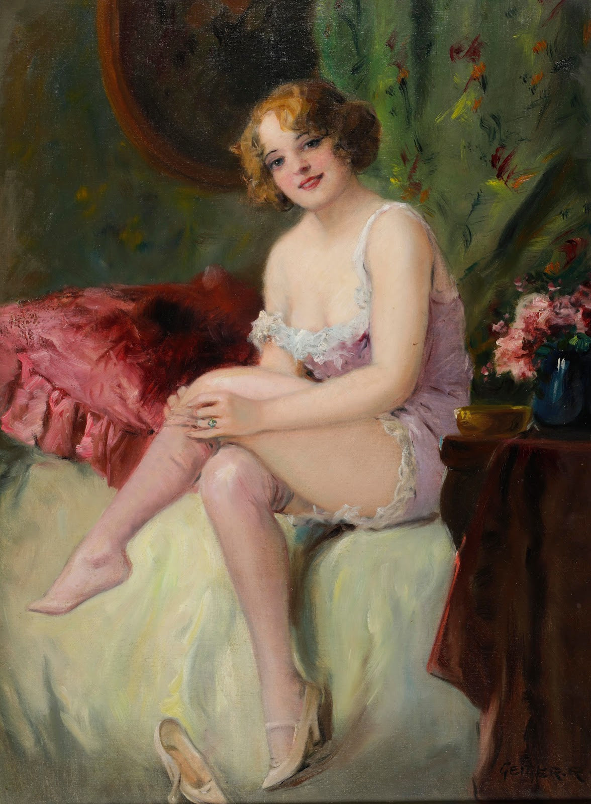 Dame im Boudoir