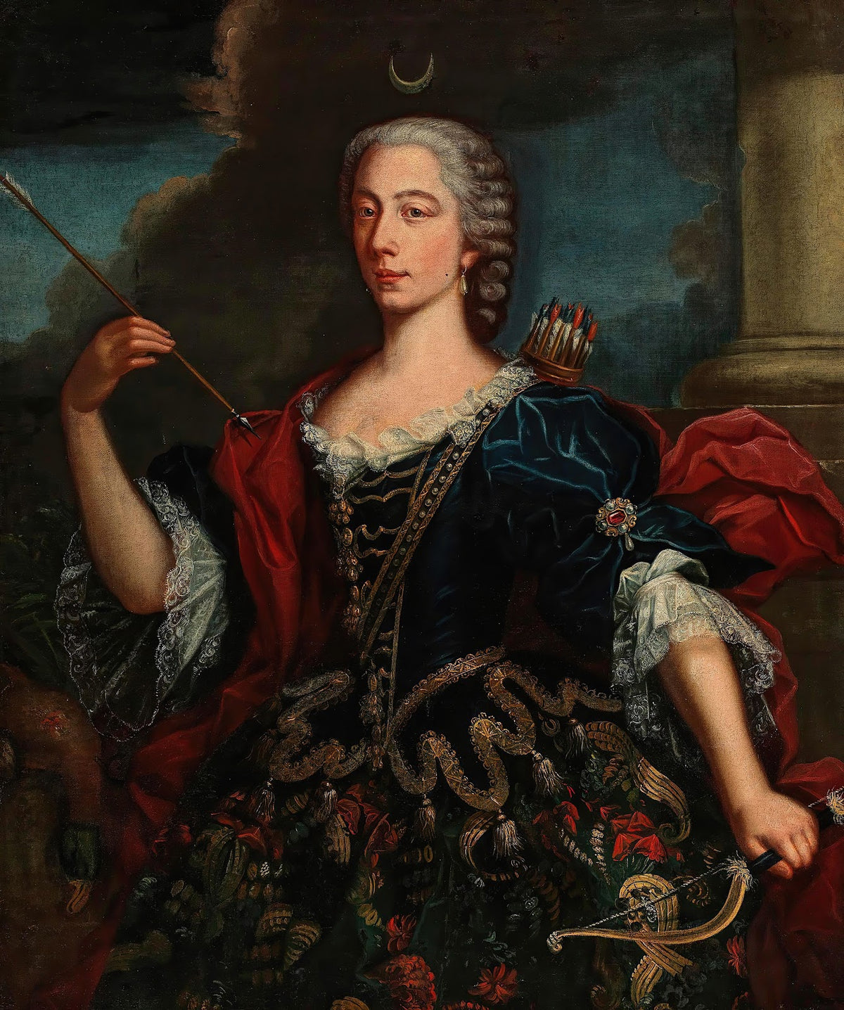Portrait of a lady as Diana 18th Century