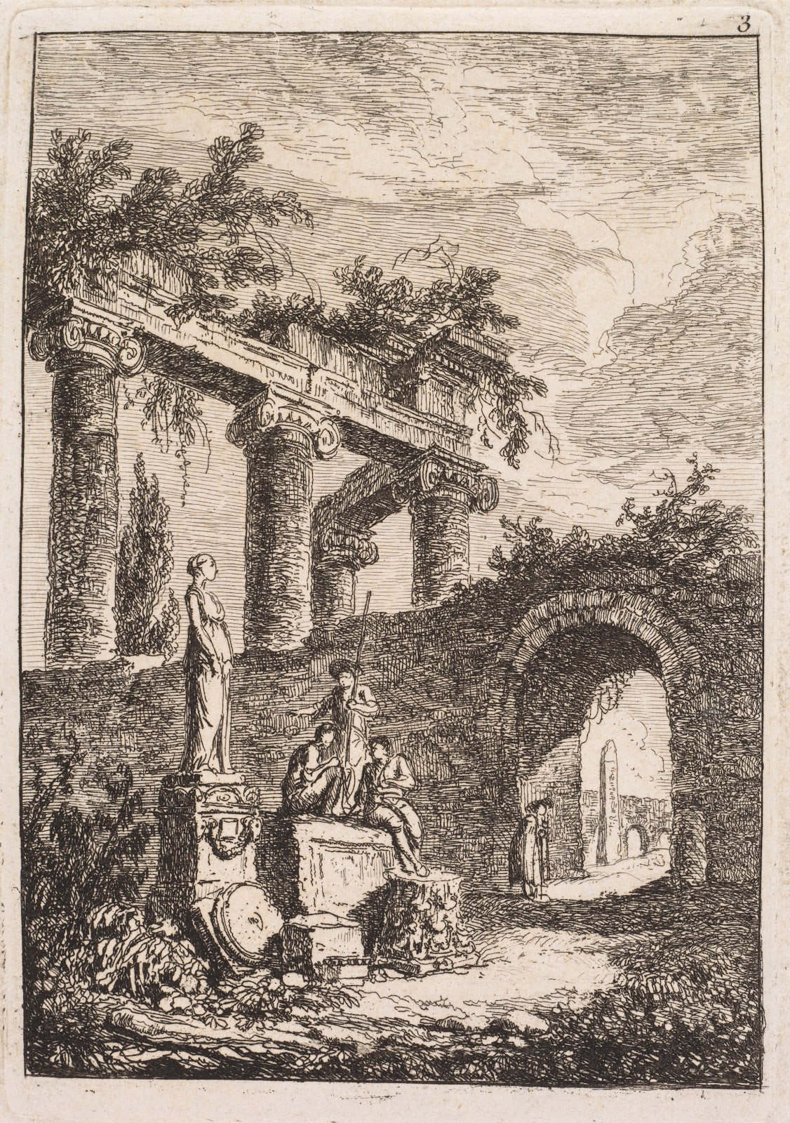 The Statue in Front of Ruins 1763 1764