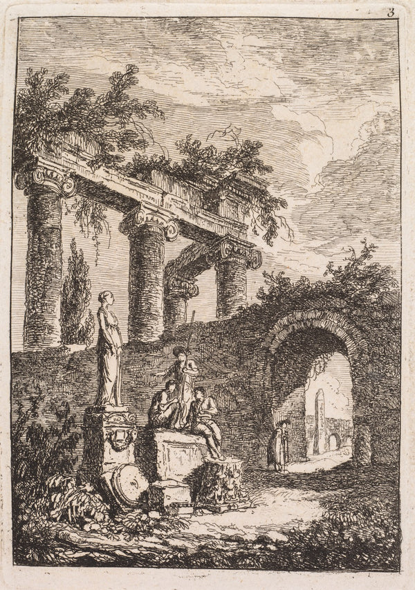 The Statue in Front of Ruins 1763 1764