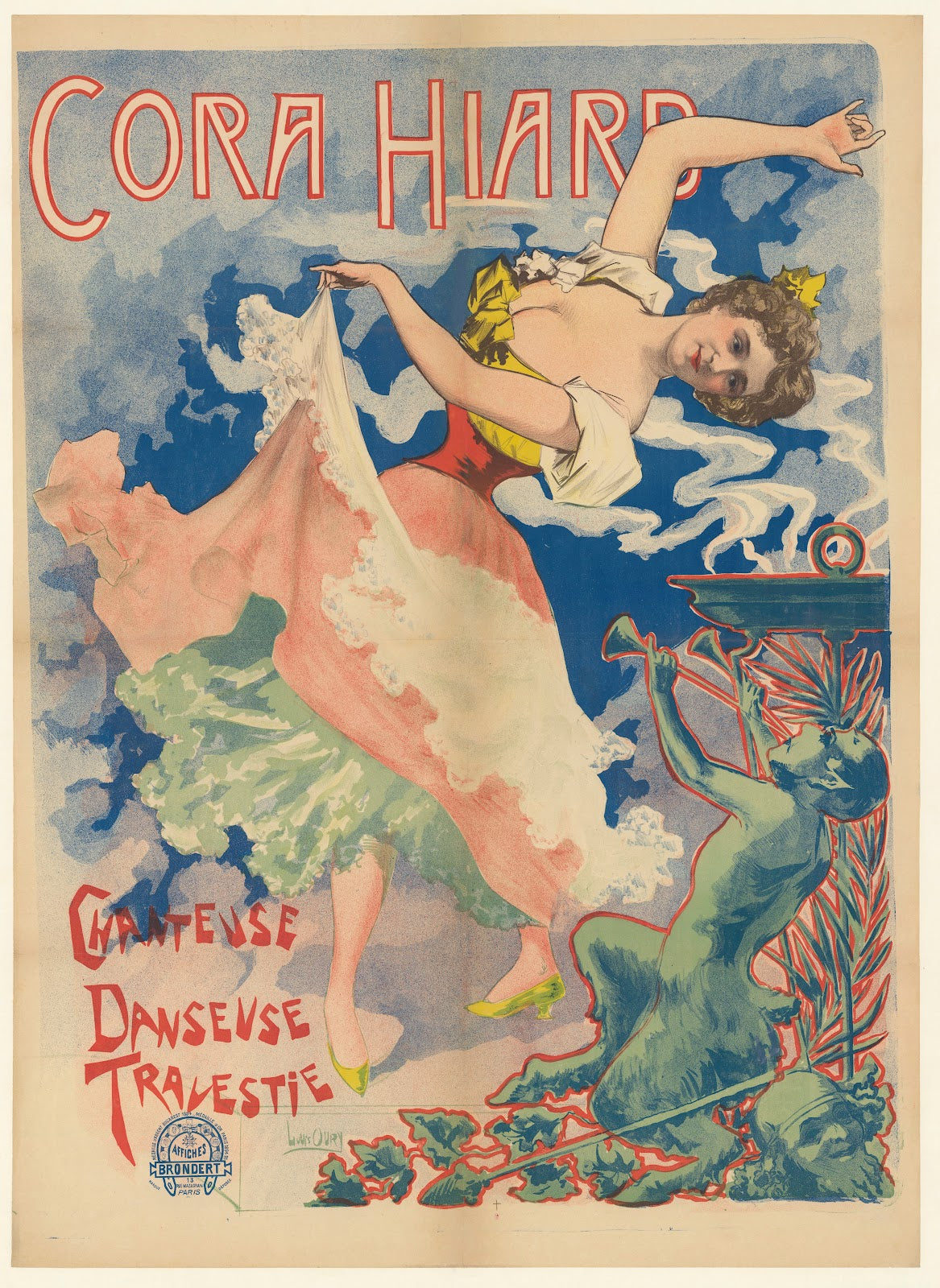 Cora Hiard chanteuse danseuse travestie 1895