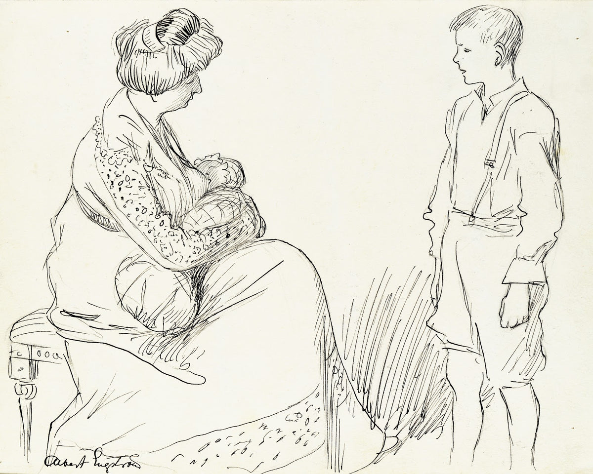 Algot Views His Little Sister 1906