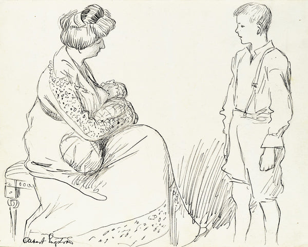 Algot Views His Little Sister 1906