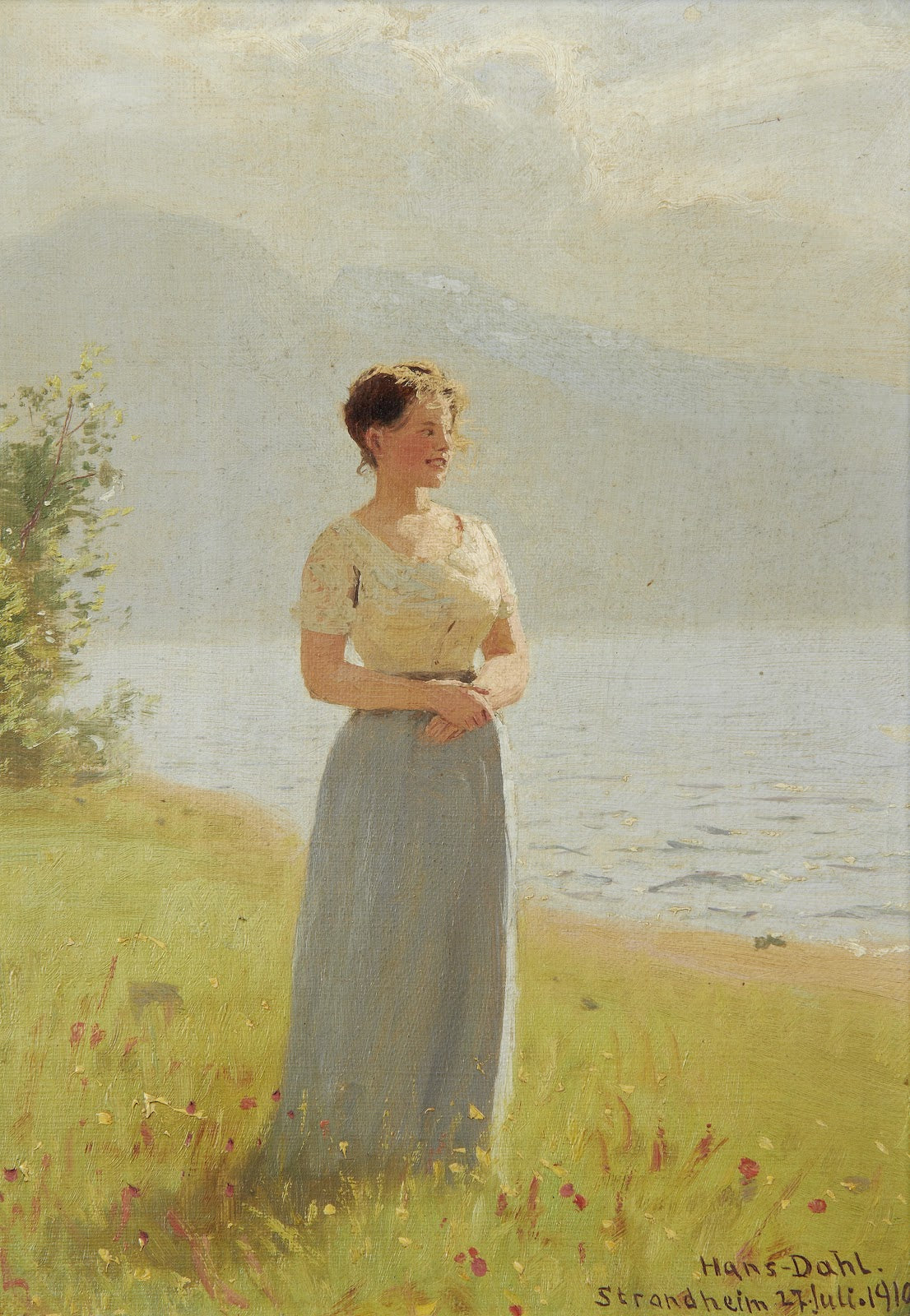 Girl Beside A Fjord 1910