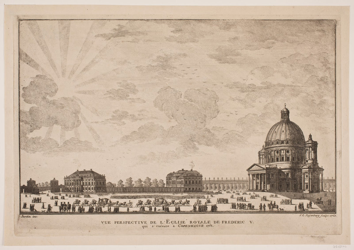 Jardins Udkast til Marmorkirken 1763
