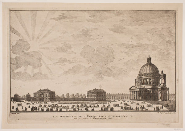 Jardins Udkast til Marmorkirken 1763