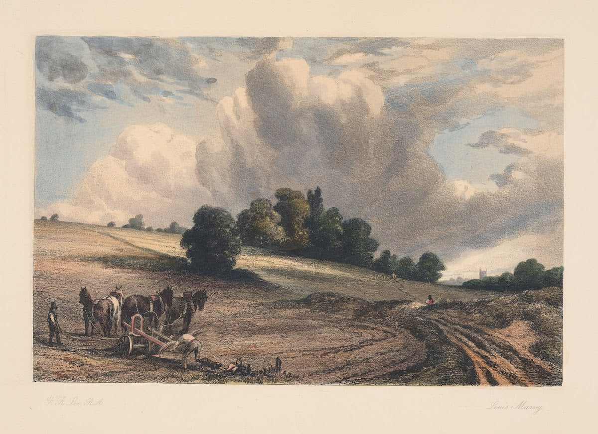 Landscape with plowman Frederick Richard Lee 1850