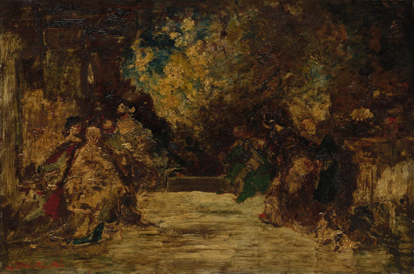 Figures on a Terrace not dated