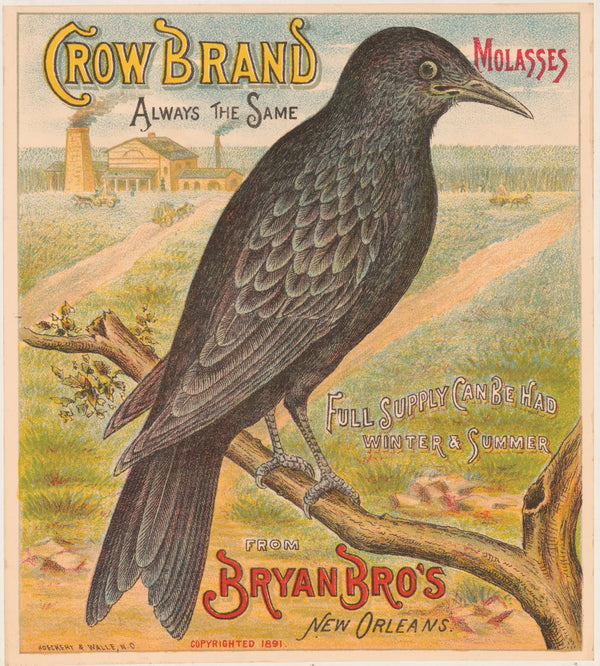 Crow brand molasses Bryan Bros New Orleans 1891