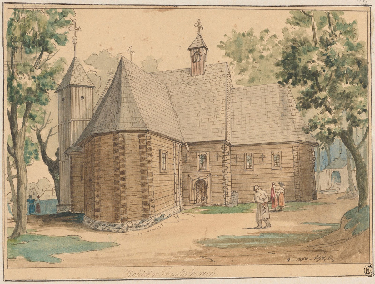 Church in Truskolasy Exterior View of the Church of St Nicholas 1870