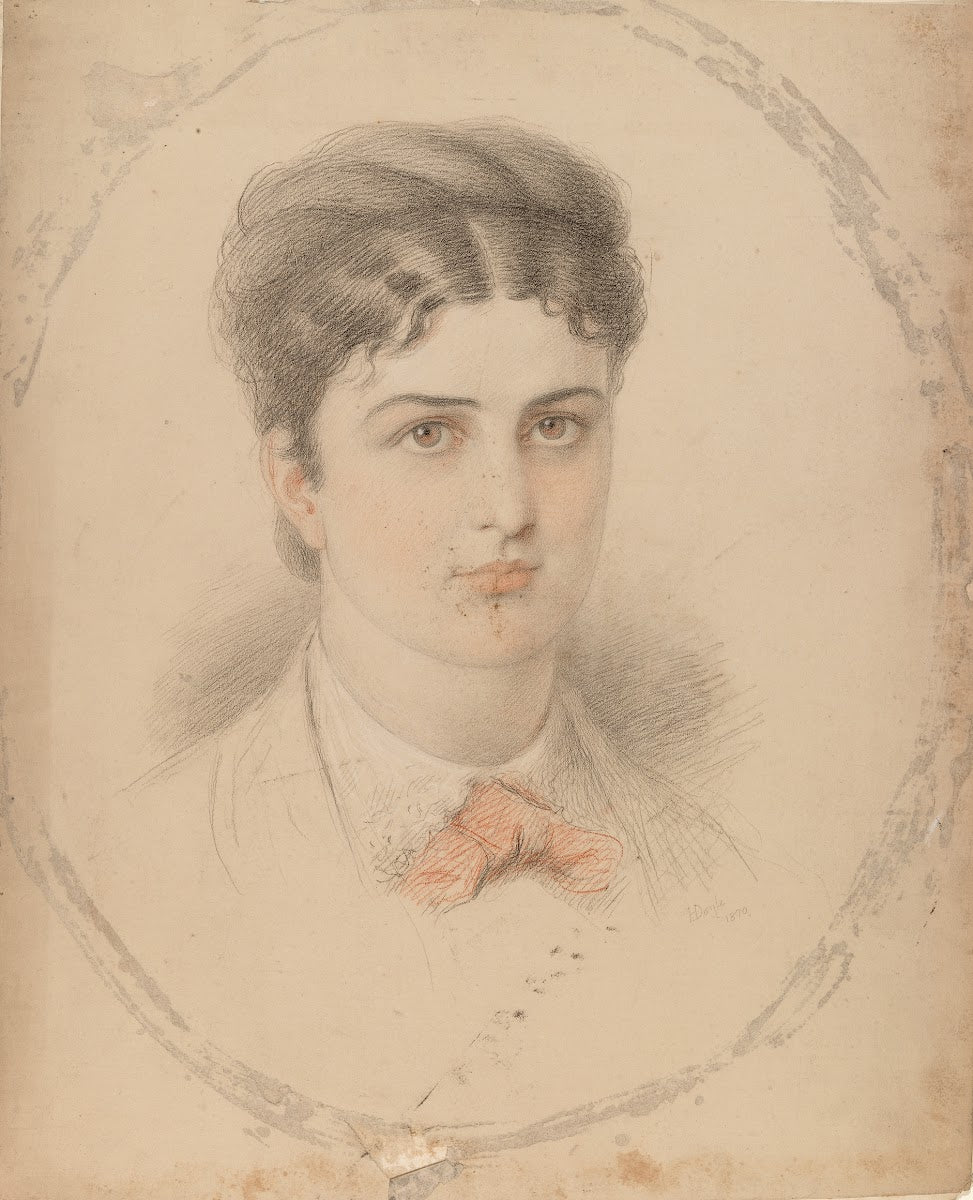 Portrait of a Lady with a Red Bow tie 1870