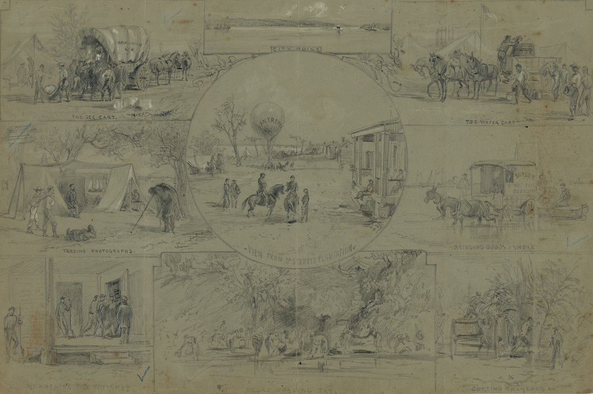 Nine camp scenes 1862