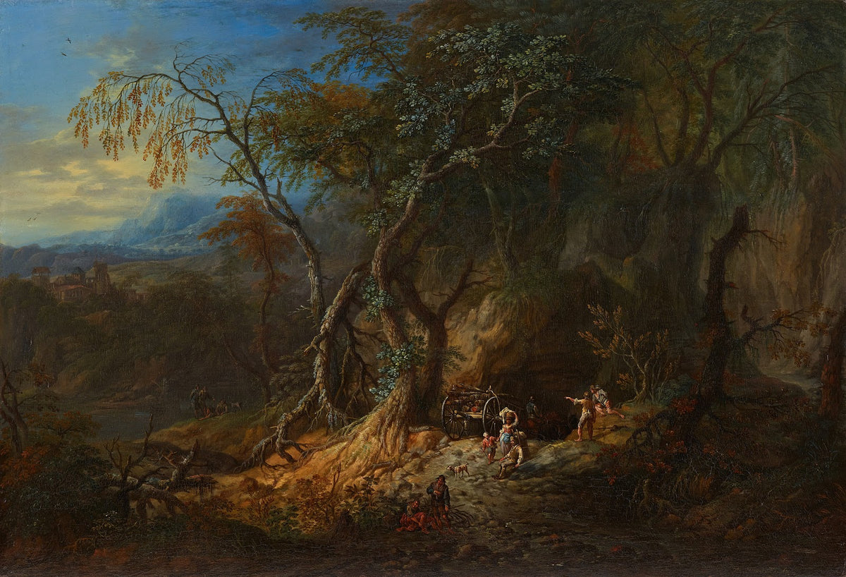 Waldlandschaft mit freiem Ausblick links