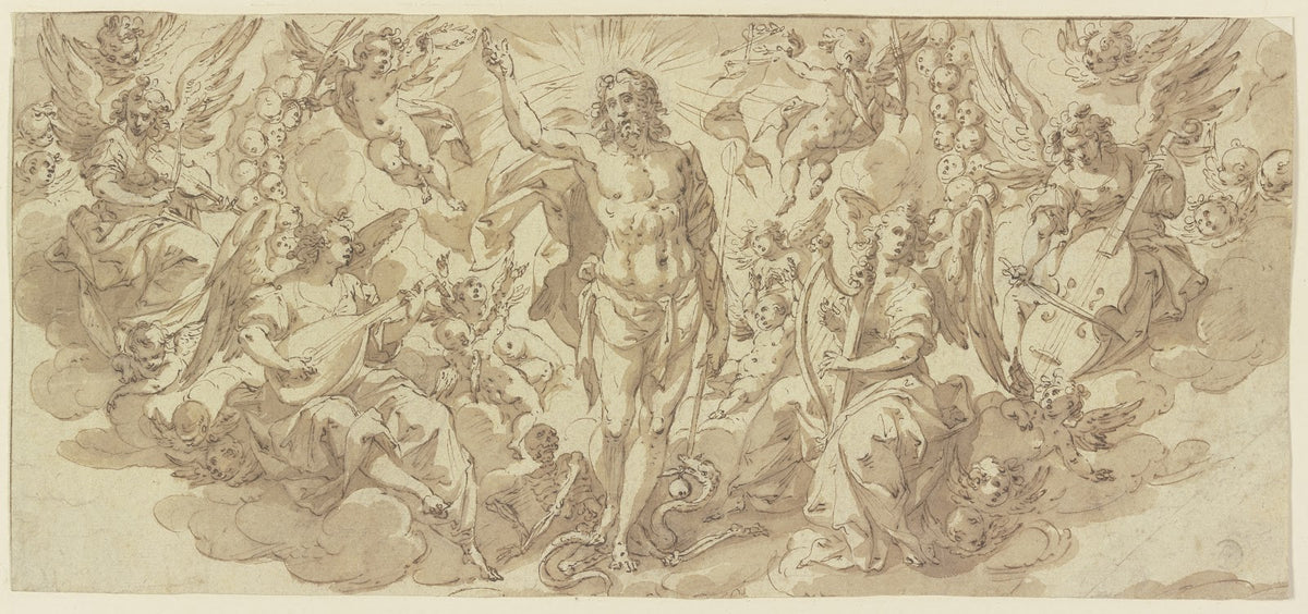 Triumphierender Christus von musizierenden Engeln umgeben