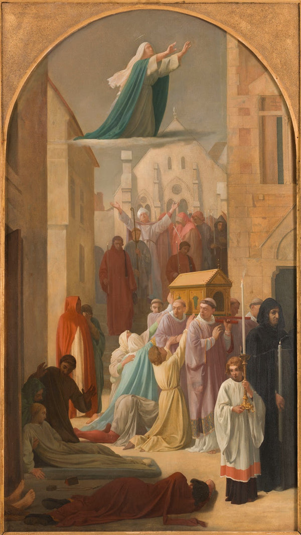 Le miracle des Ardents  Procession de la châsse de sainte Geneviève 1860 1864