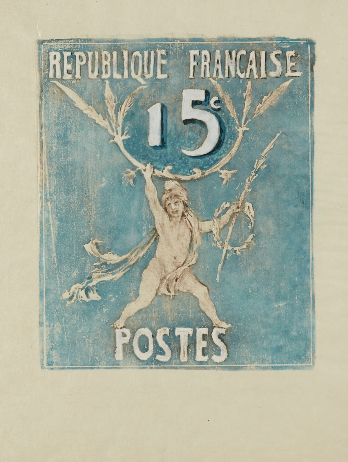 Esquisses de timbres pour un concours  15 centimes