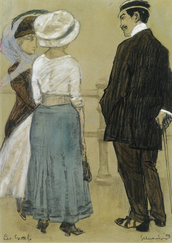 Conversation On The Boulevard Scheveningen 1909