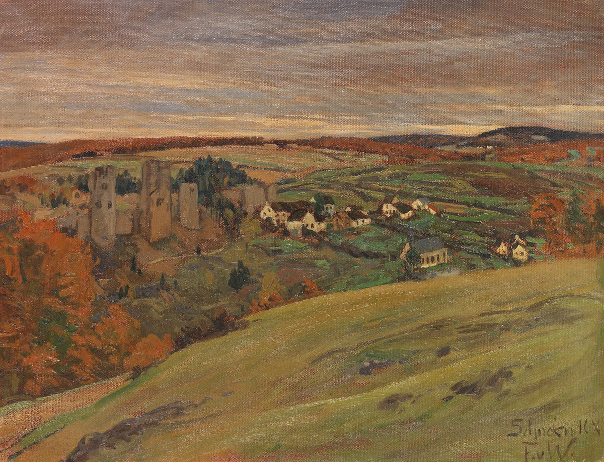 Burgruine Schönecken in der Eifel 1907