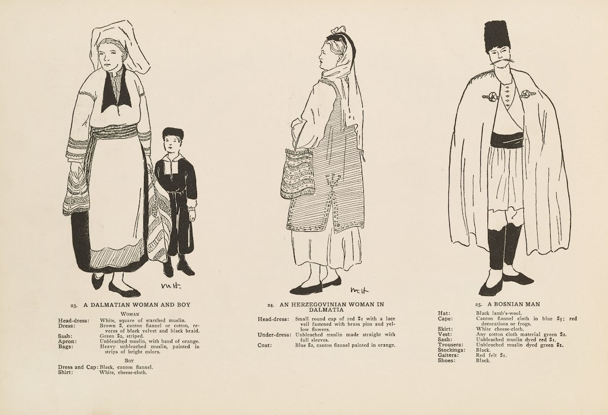 National costumes of the Slavic peoples Pl11 1920