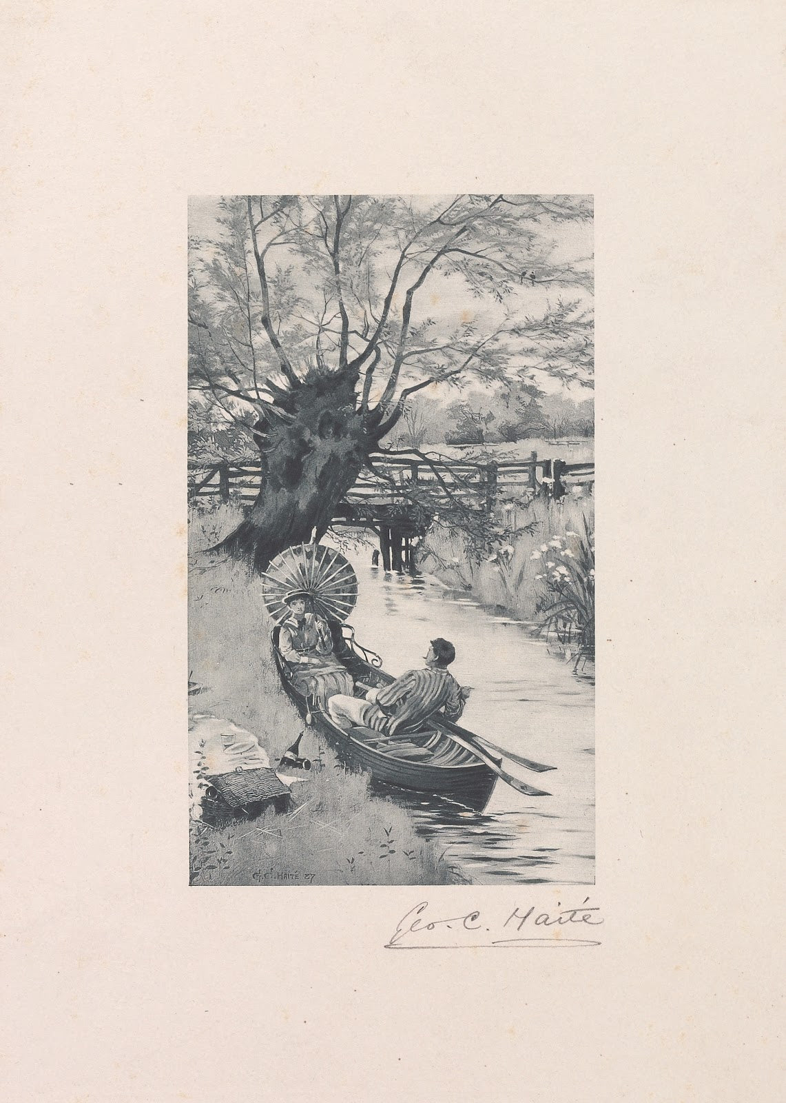 A couple boating 1887