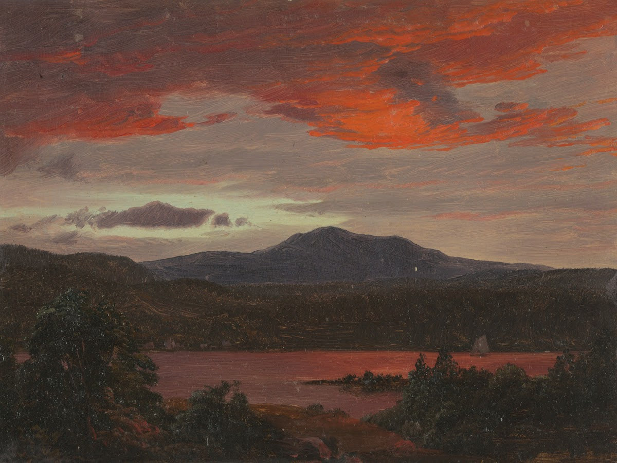 Mount Katahdin from Lake Katahdin Maine ca 1853