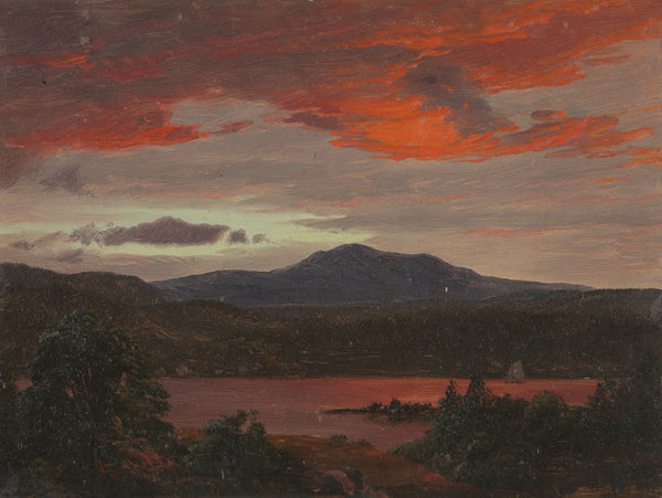 Mount Katahdin from Lake Katahdin Maine ca 1853