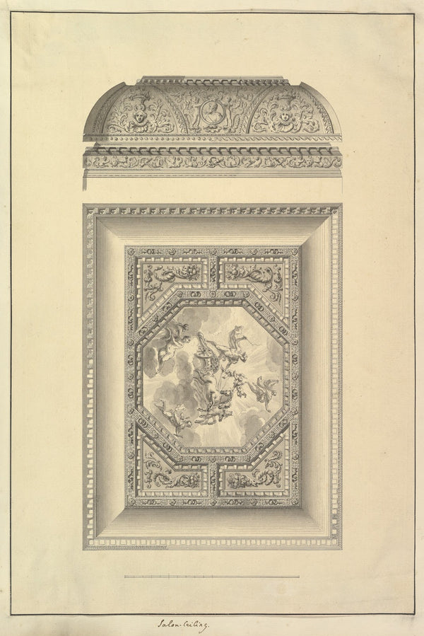 Salon Ceiling Houghton Hall Norfolk 1735