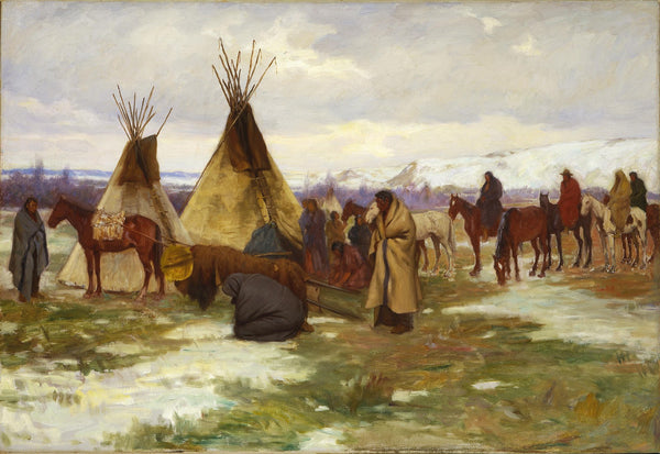 Burial Cortege of a Crow Chief circa 1905