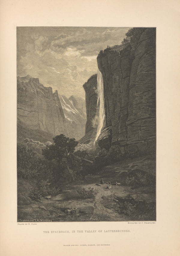 G Closs  The Staubbach in the Valley of Lauterbrunnen 1881
