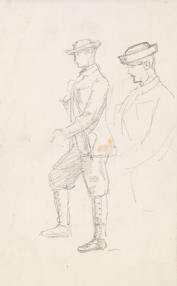 Male  Two Sketches of a young Man dressed for Shooting 1855 65